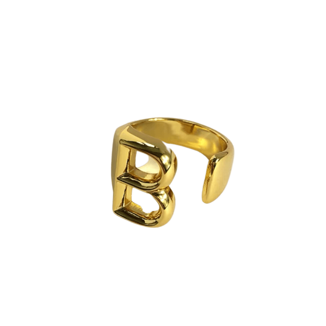 Initial Gold Ring
