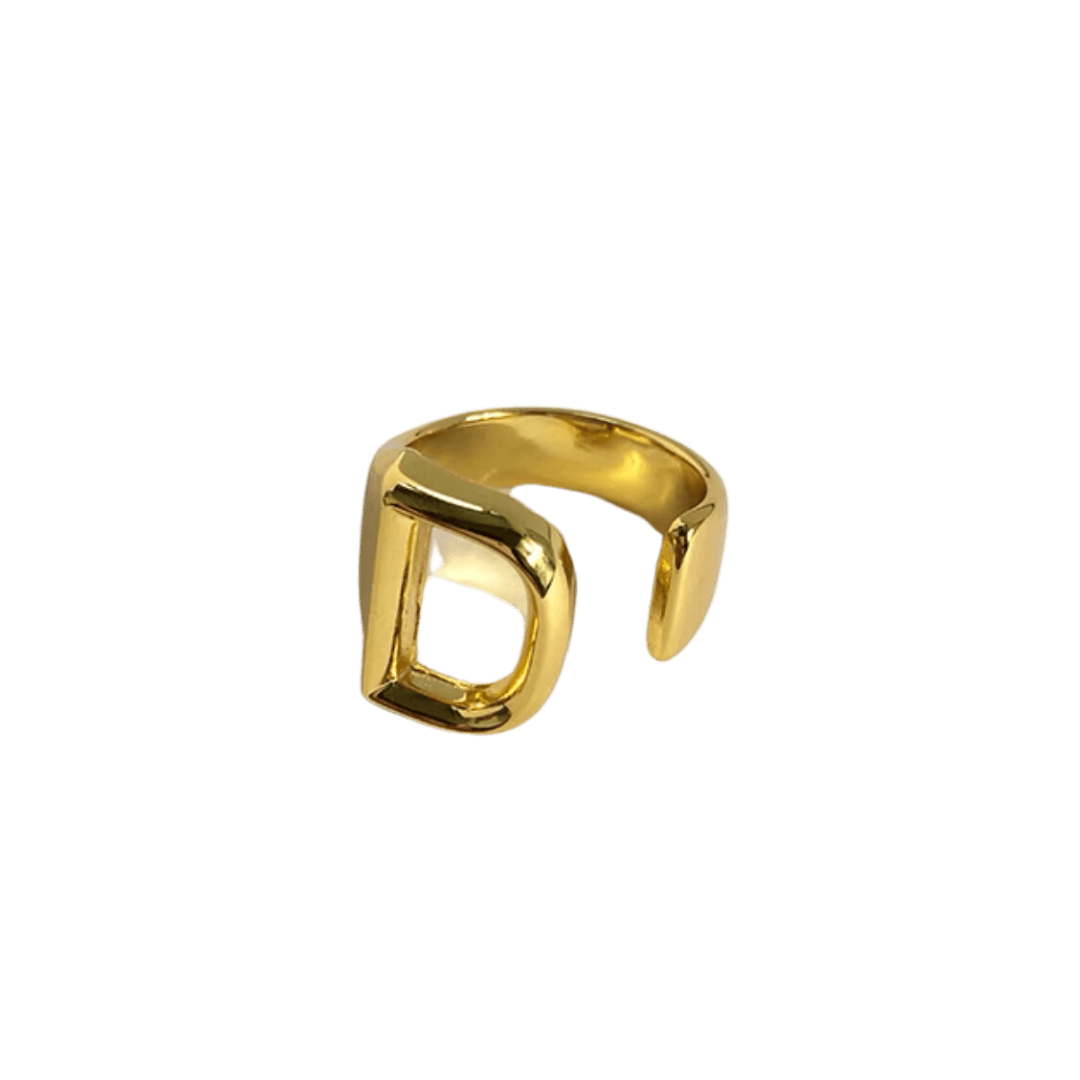 Initial Gold Ring
