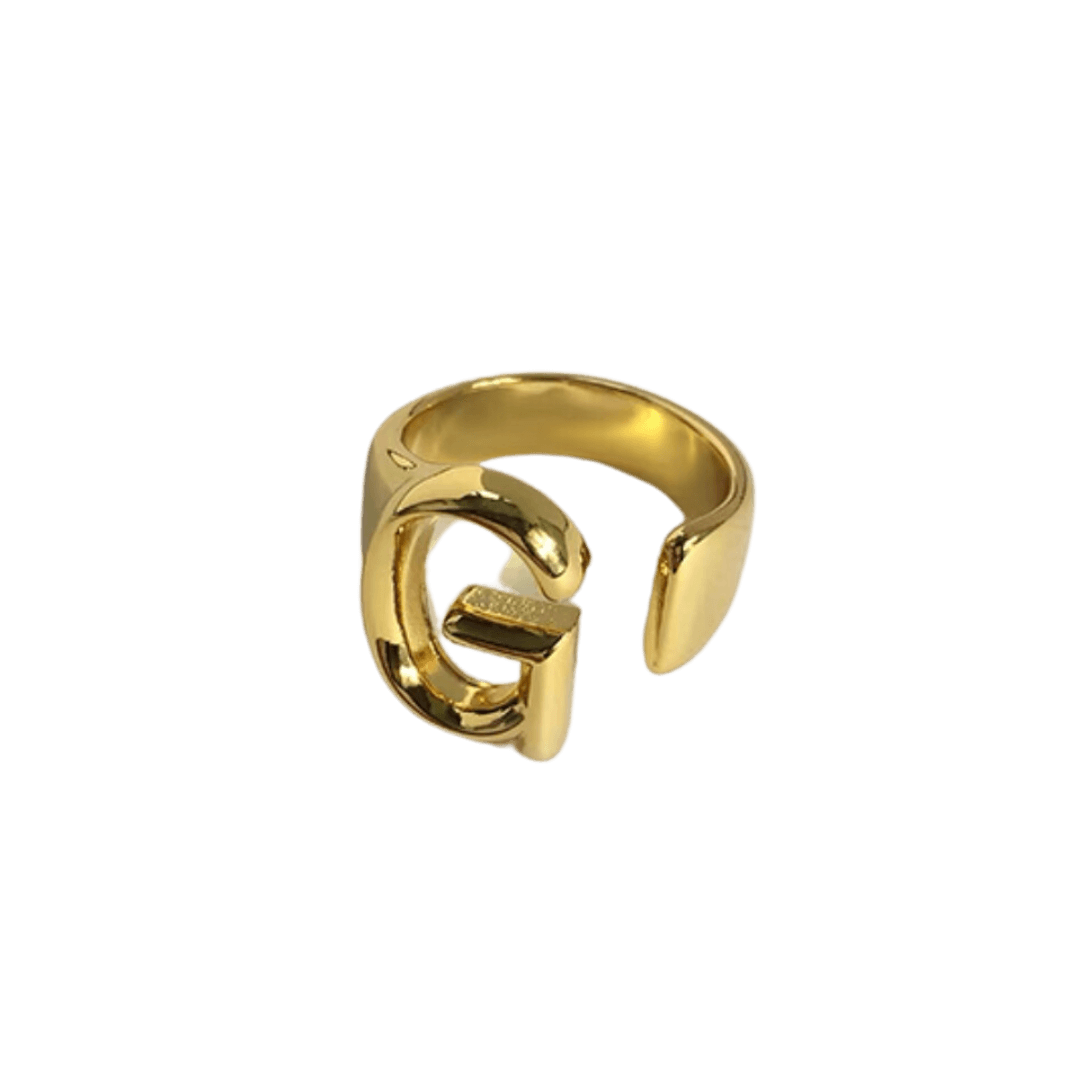 Initial Gold Ring