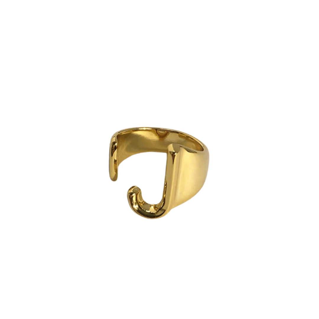 Initial Gold Ring