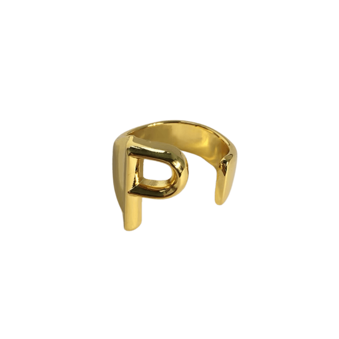 Initial Gold Ring