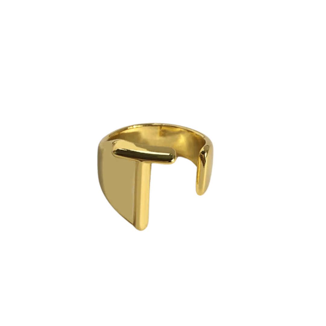 Initial Gold Ring