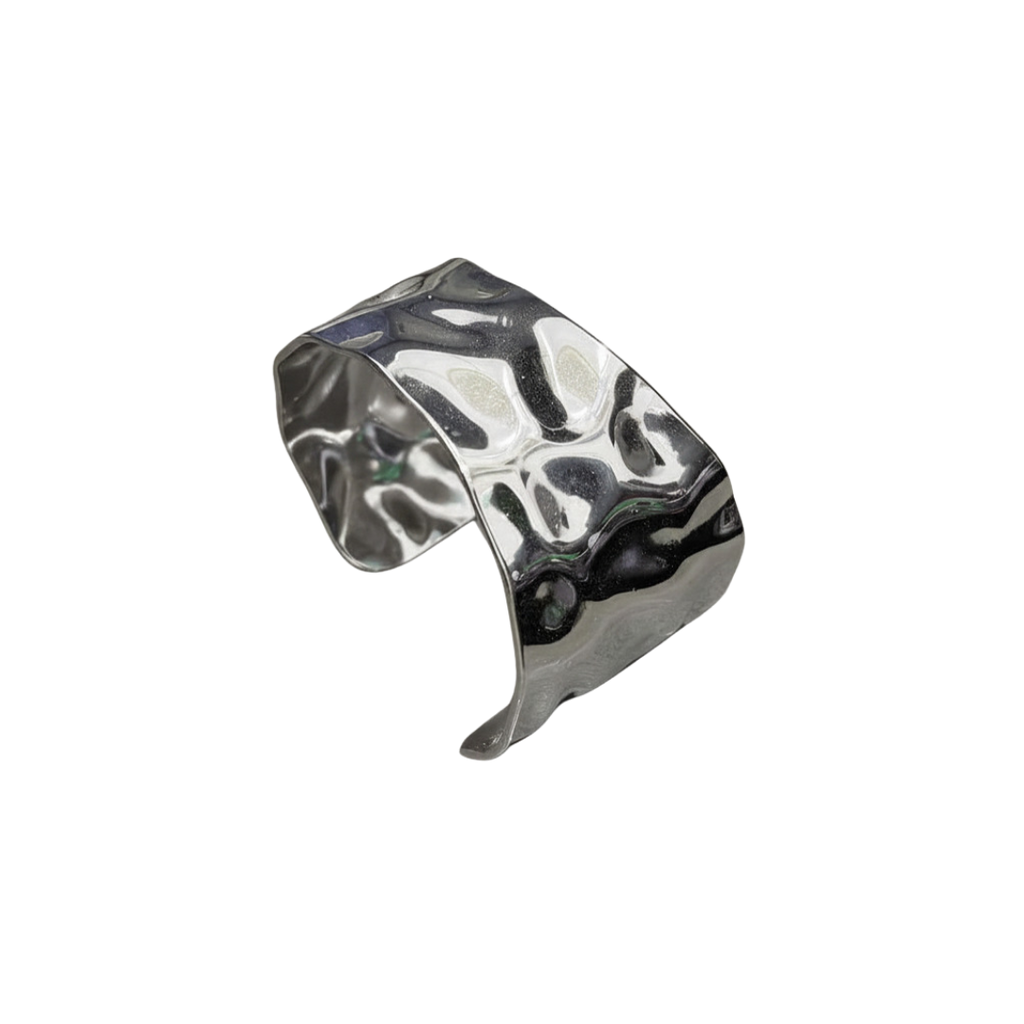 Wide Band Stainless Steel Bangle