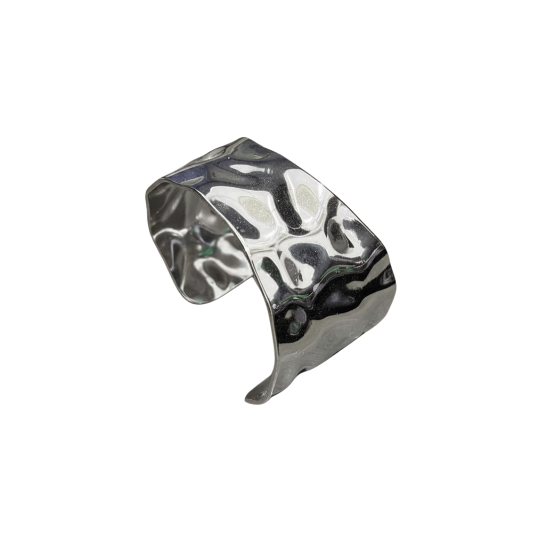 Wide Band Stainless Steel Bangle