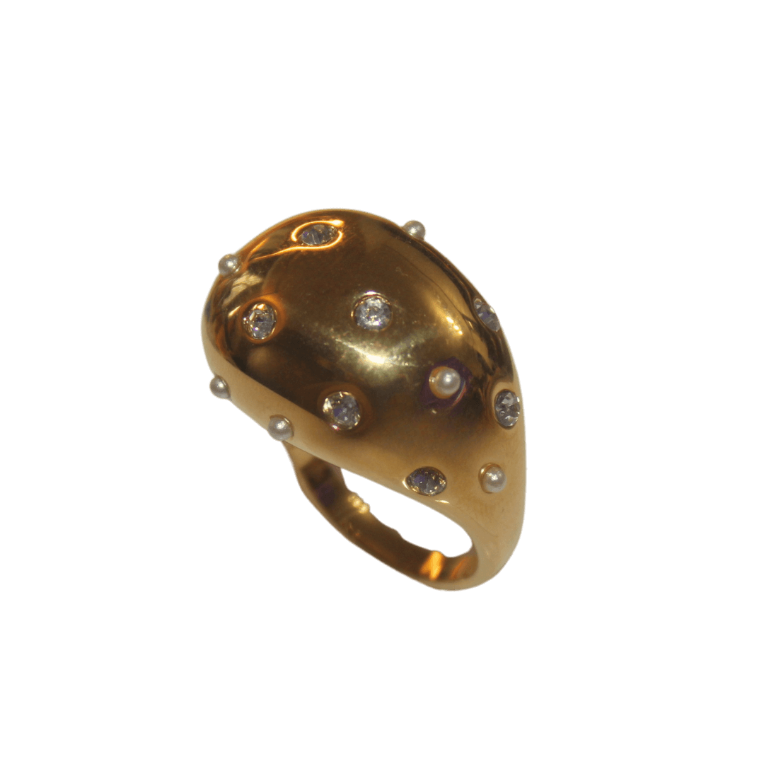 Chunky Waterdrop Dome Ring