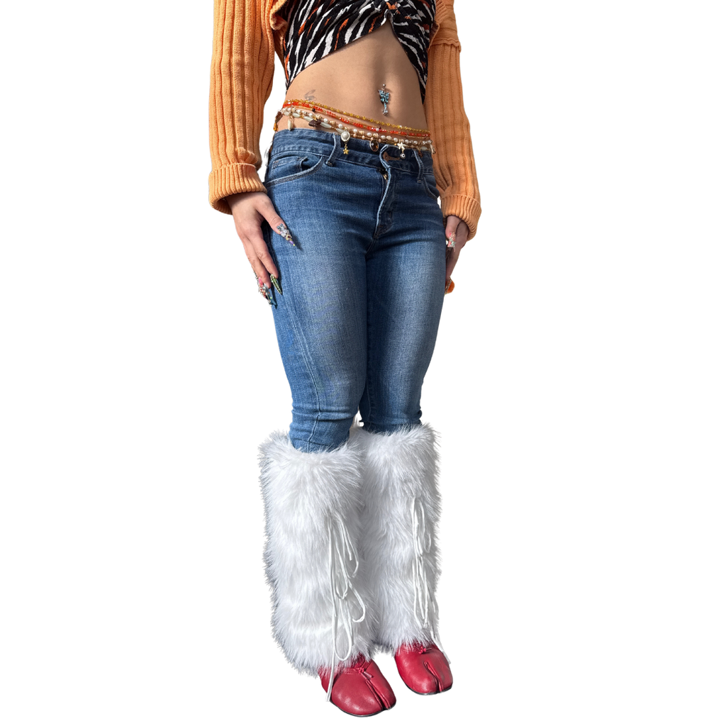 Faux Fur Leg Warmers - Long