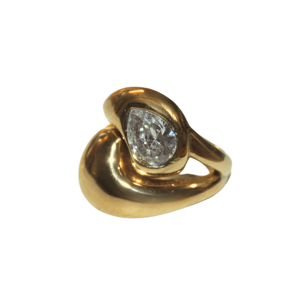 Chunky Teardrop Gem Statement Ring