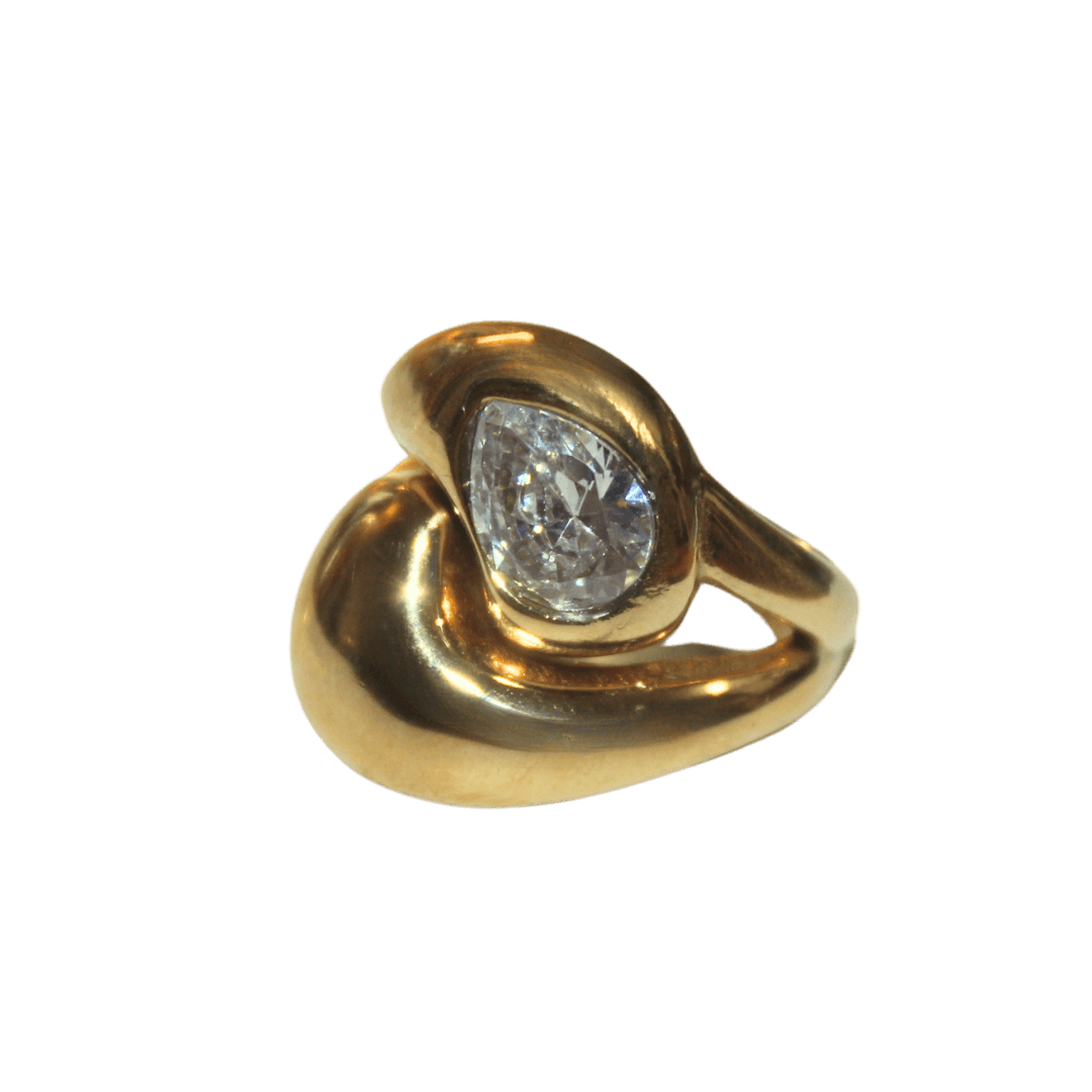 Chunky Teardrop Gem Statement Ring