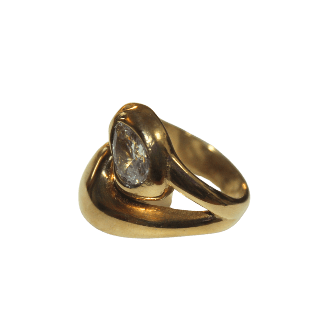 Chunky Teardrop Gem Statement Ring