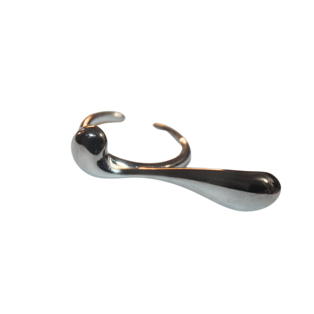 Cross Finger Liquid Metal Ring