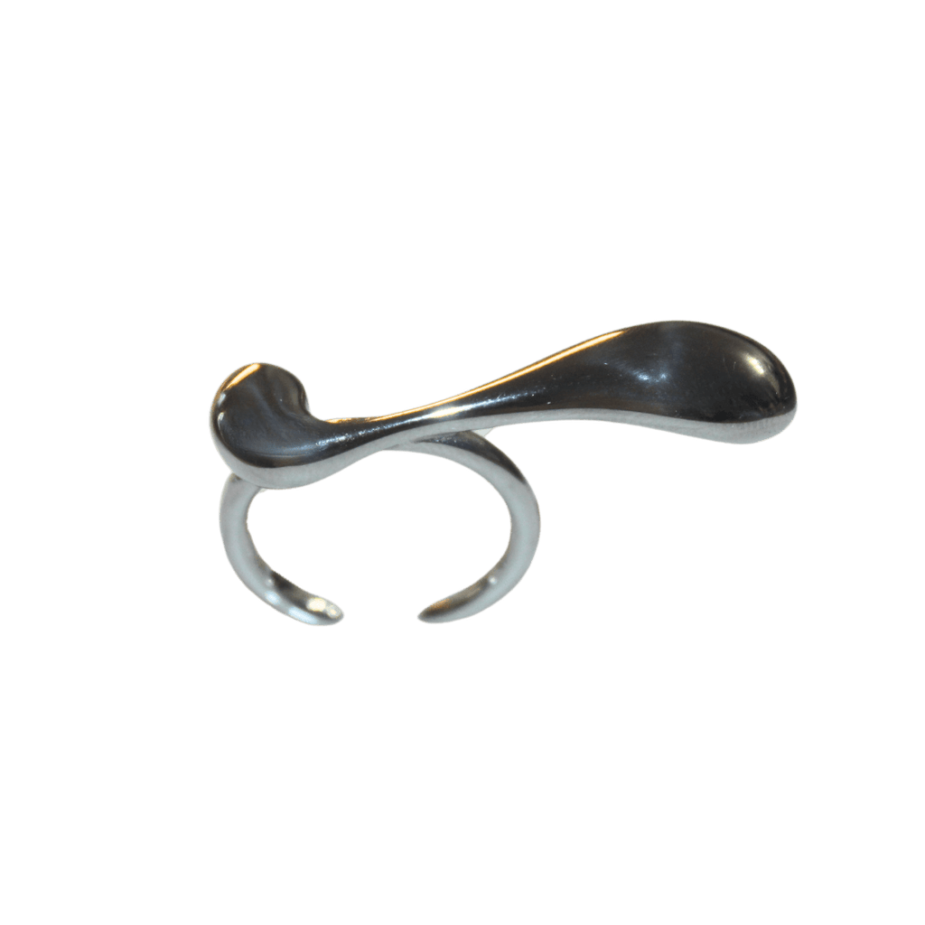 Cross Finger Liquid Metal Ring