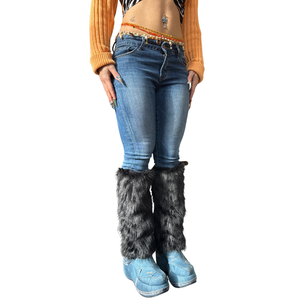 Faux Fur Leg Warmers - Long