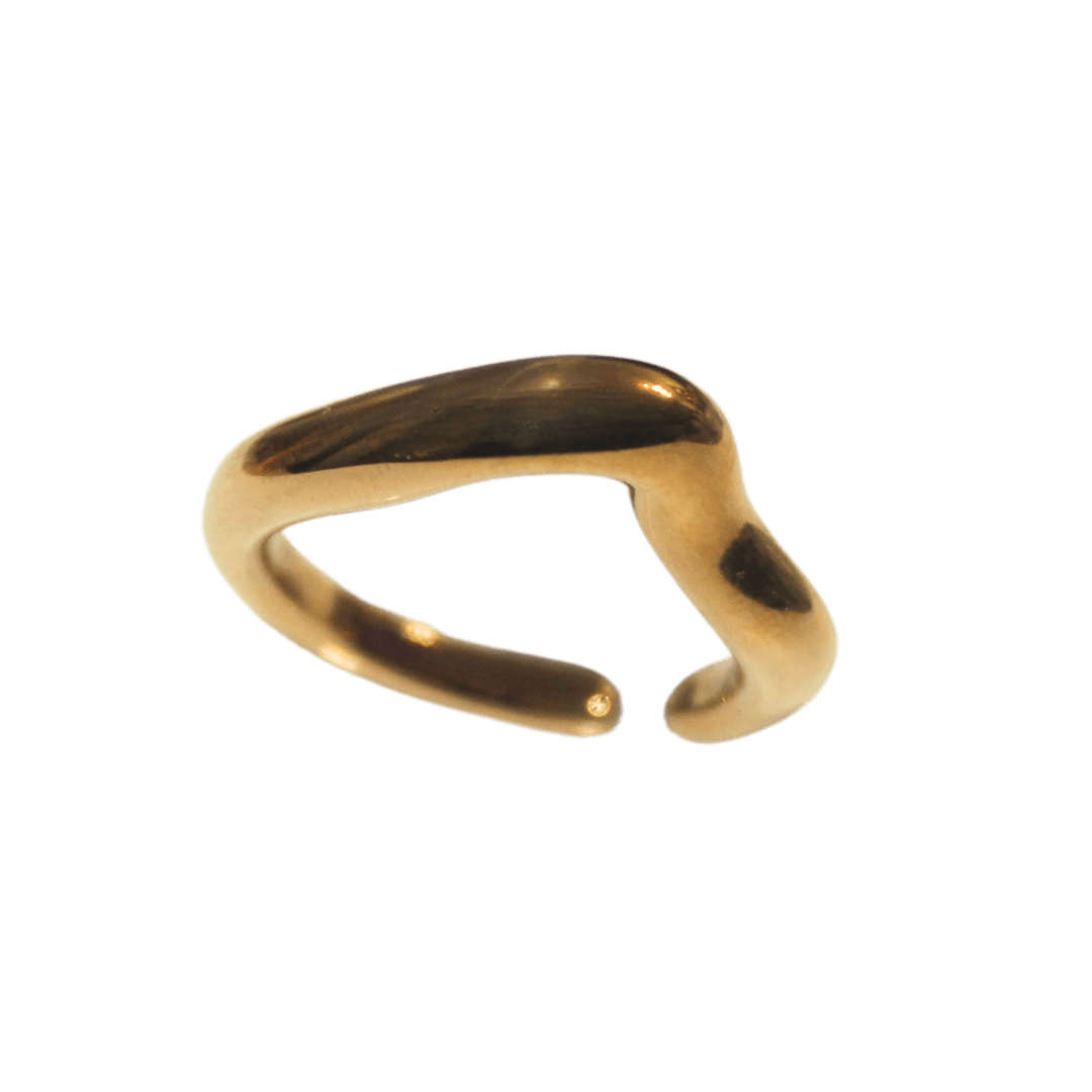 Thin Organically Shape Basic Ring