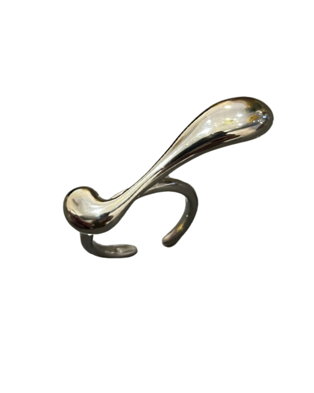 Cross Finger Liquid Metal Ring