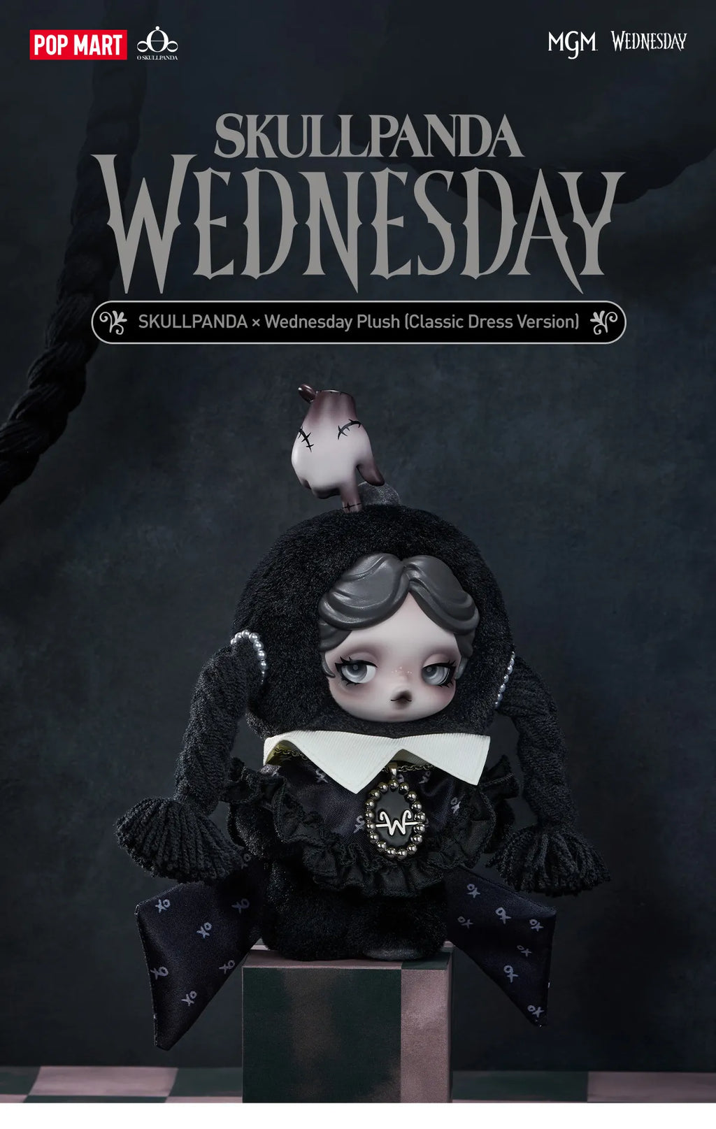 Skullpanda x Wednesday (Classic Dress Version)