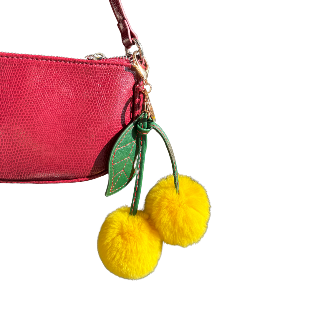 Fluffy Fruit Bag Charm
