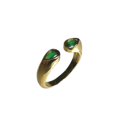 Emerald Gold Open Ring