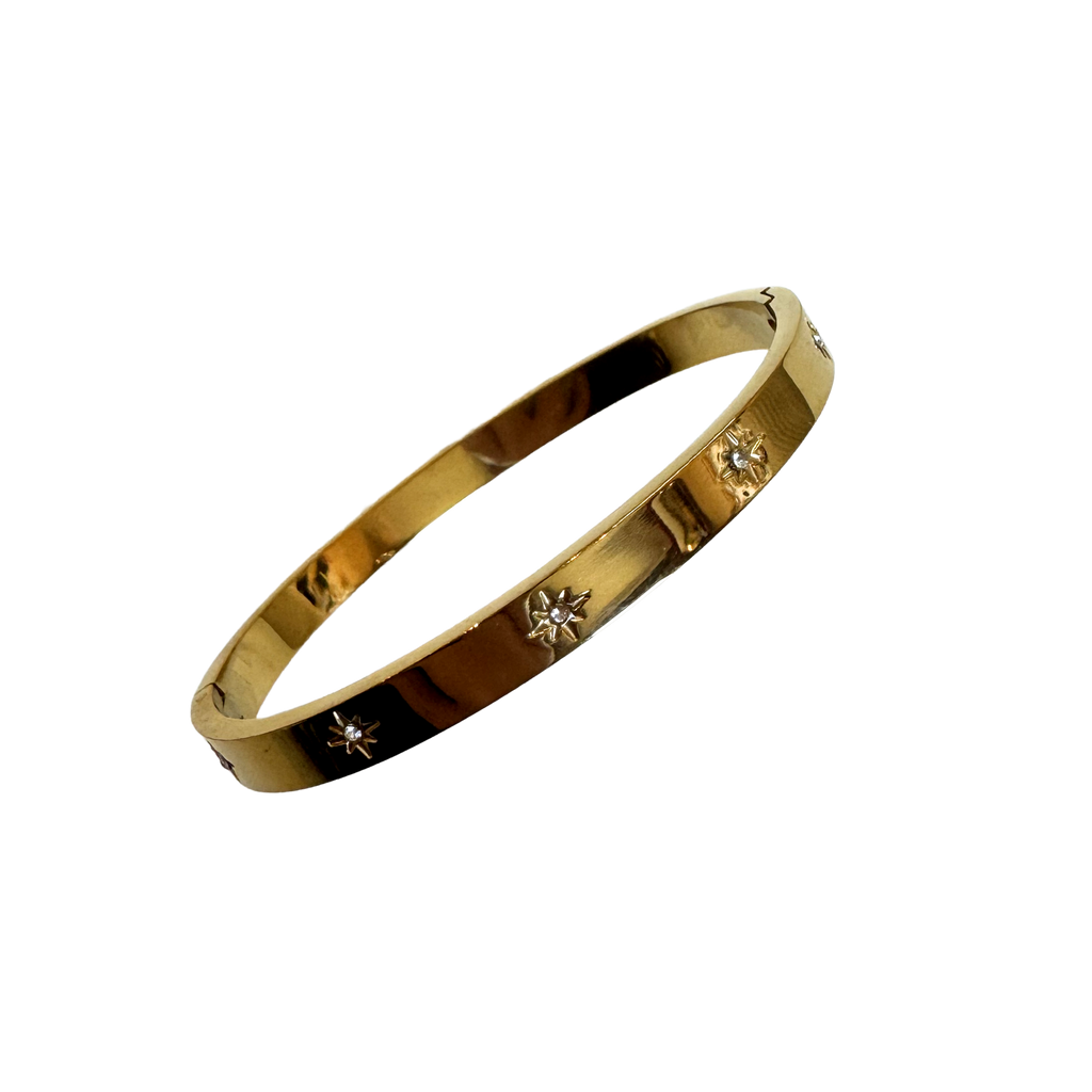 Sparkle Thin Stainless Steel Bangle