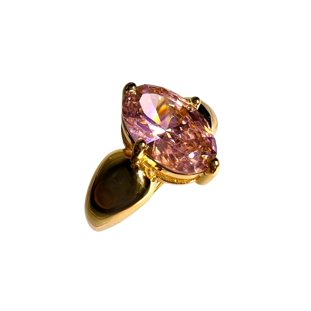 Oval Gem Gold Ring