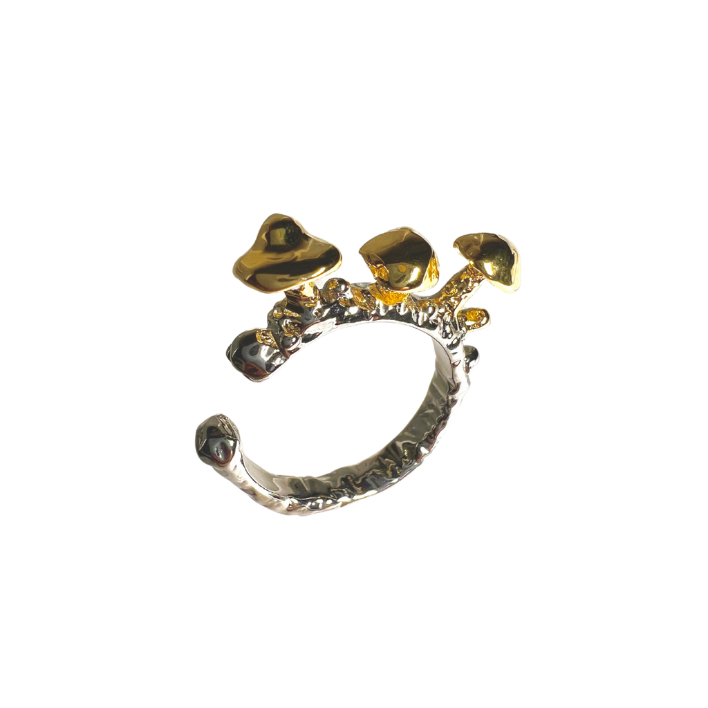 Mushroom Mixed Metal Ring