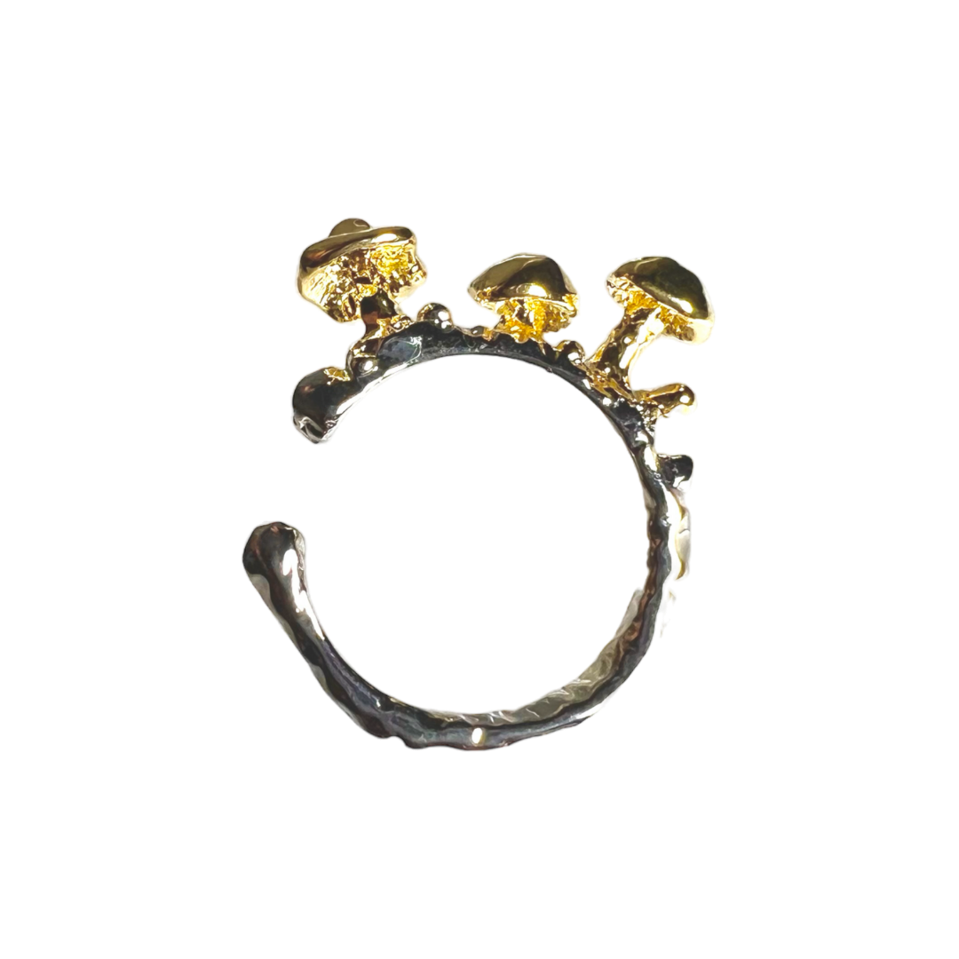 Mushroom Mixed Metal Ring