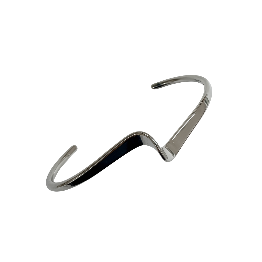 Zigzag Thin Stainless Steel Bangle