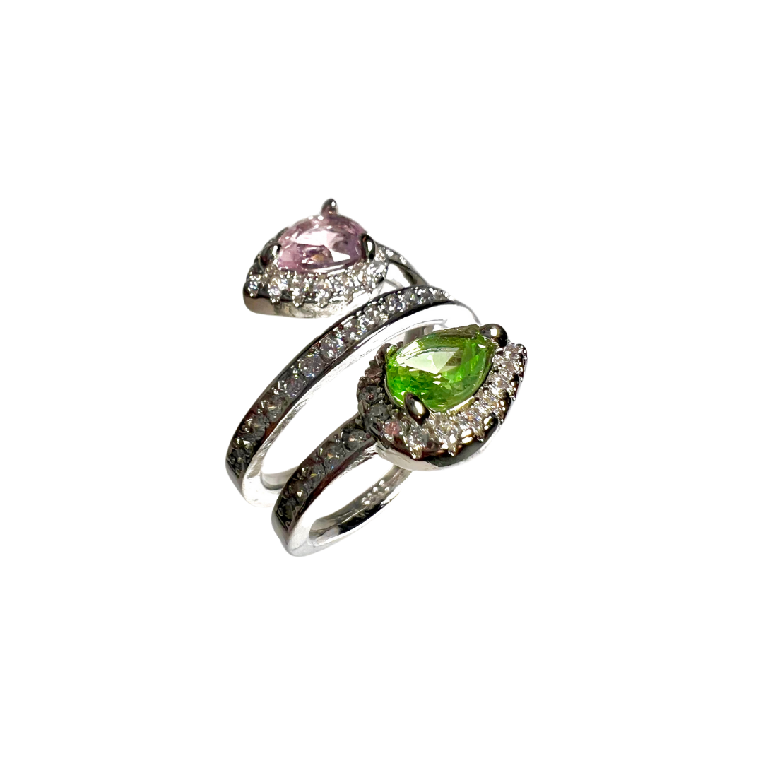 Double Teardrop Ring