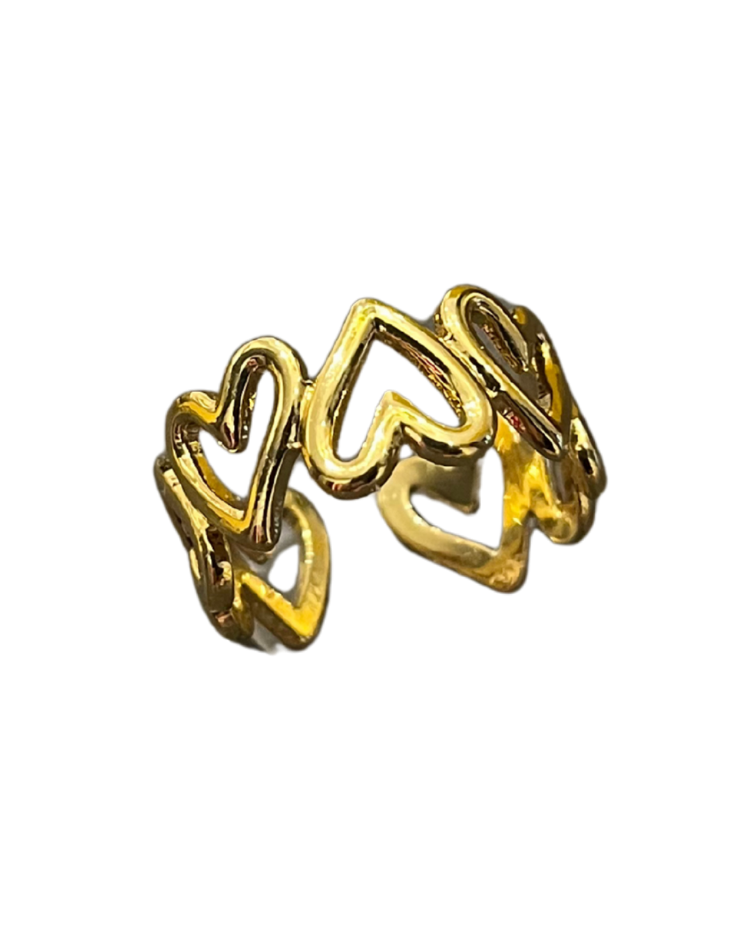 Open Heart Chain Ring