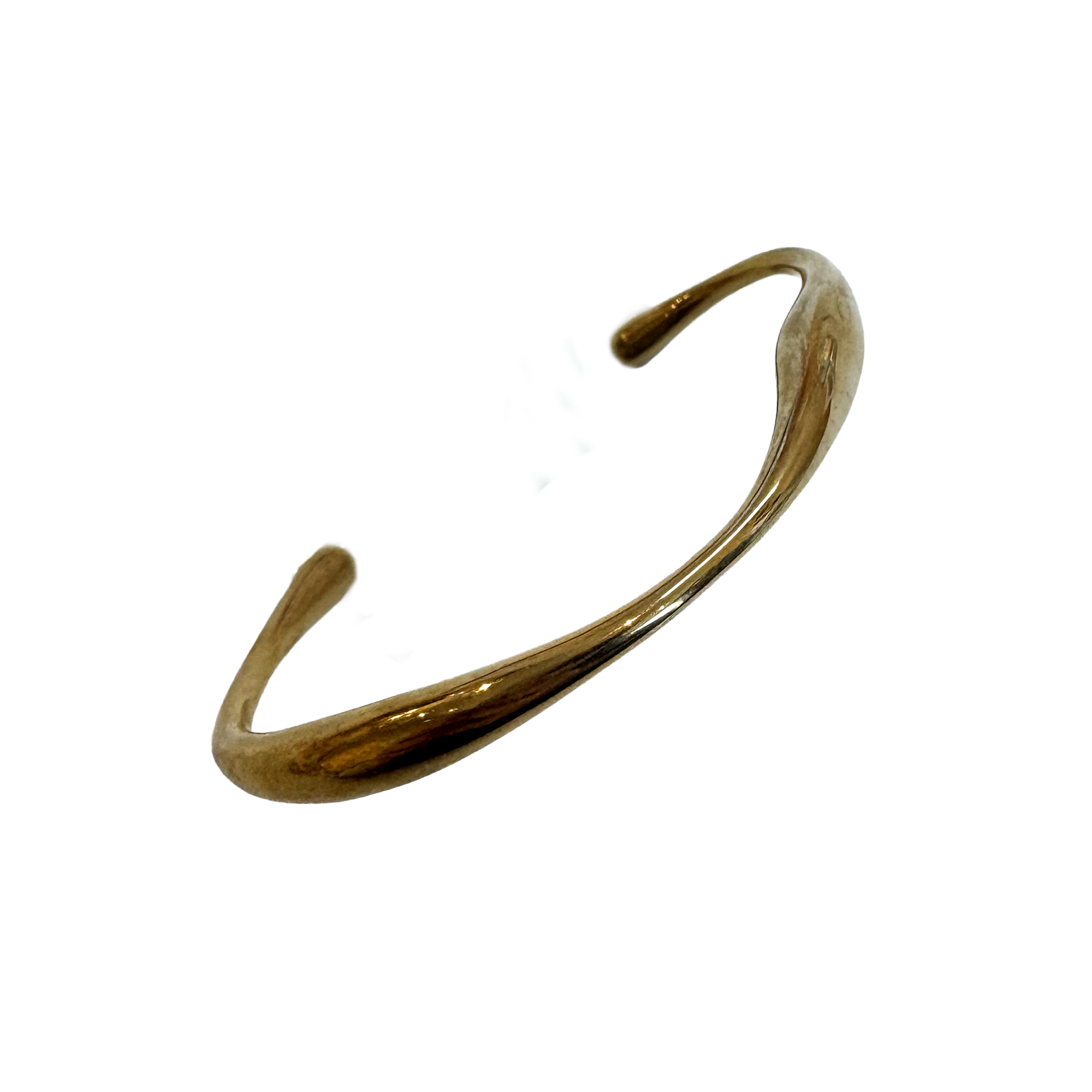 Organic Curved Thin Stainless Steel Bangle