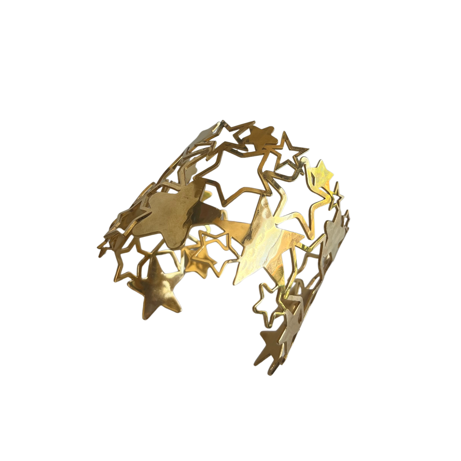 Star Wide Stainless Steel Bangle