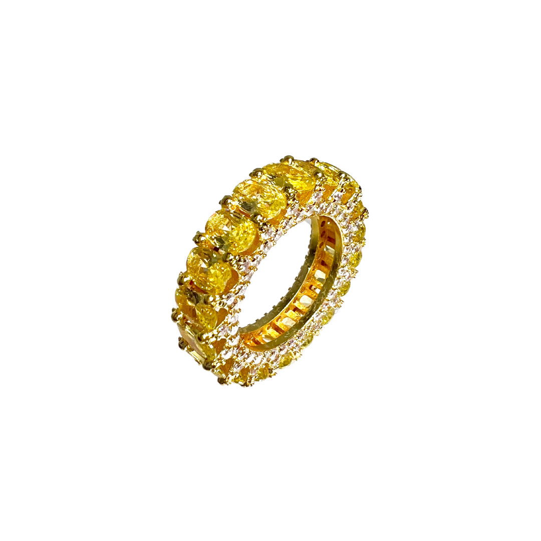 Oval Gem Full Band Ring