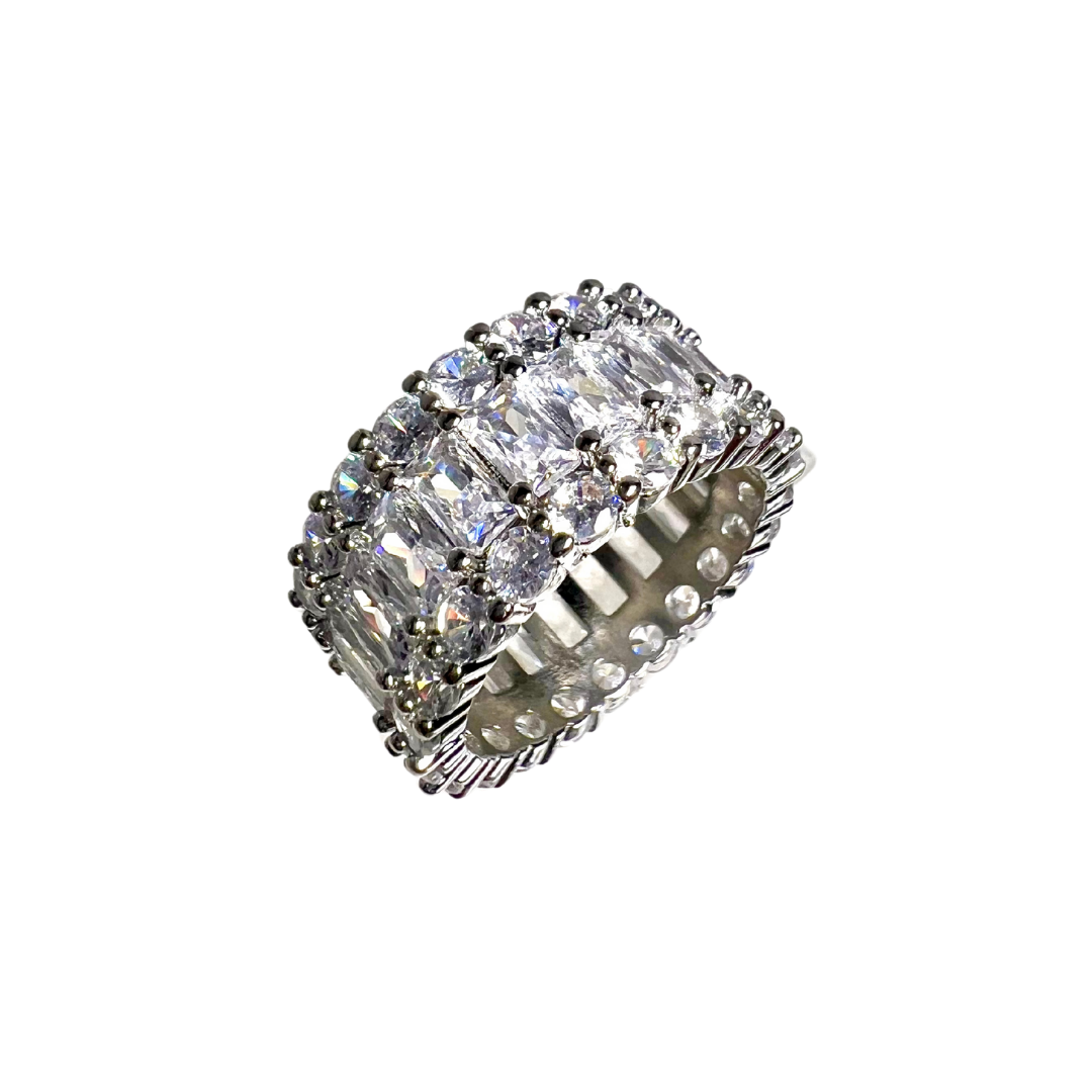 Gem Thick Eternity Band Ring