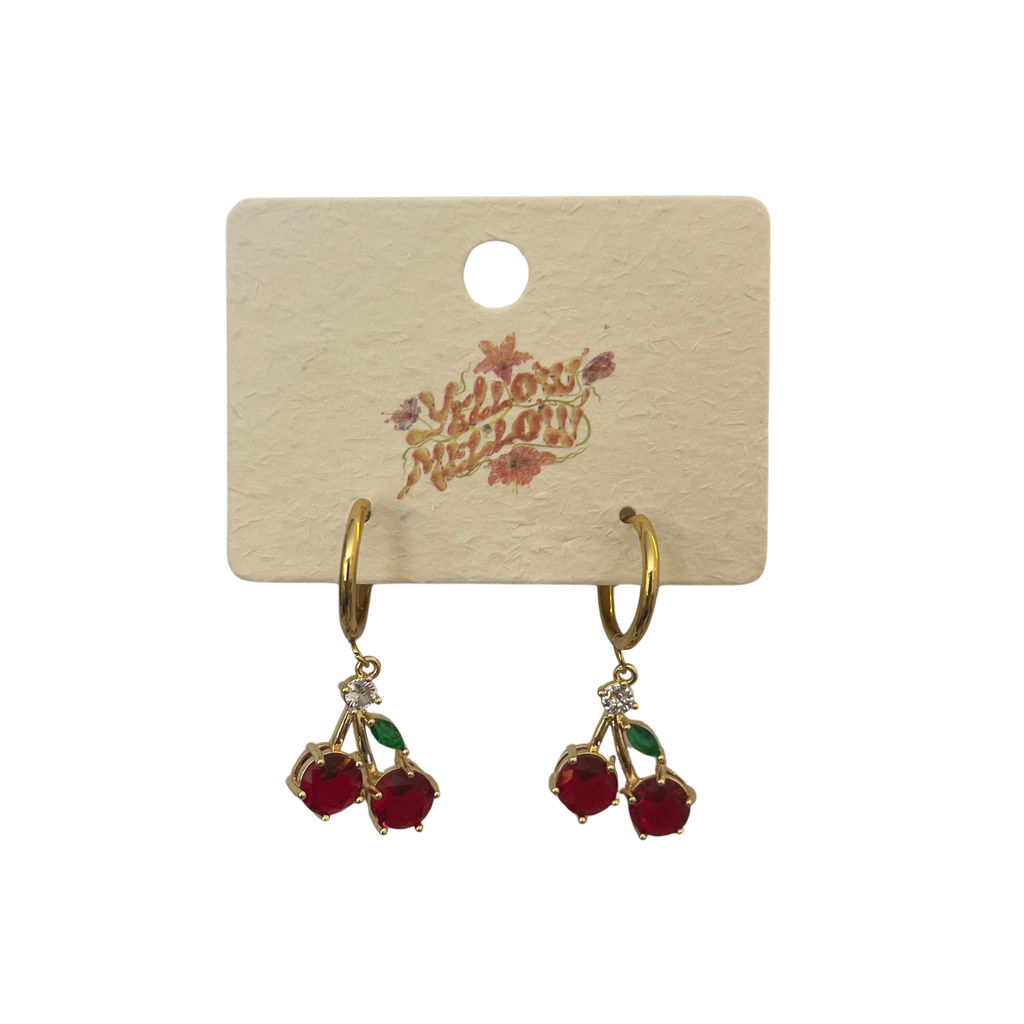 Cherry Rhinestone Earrings