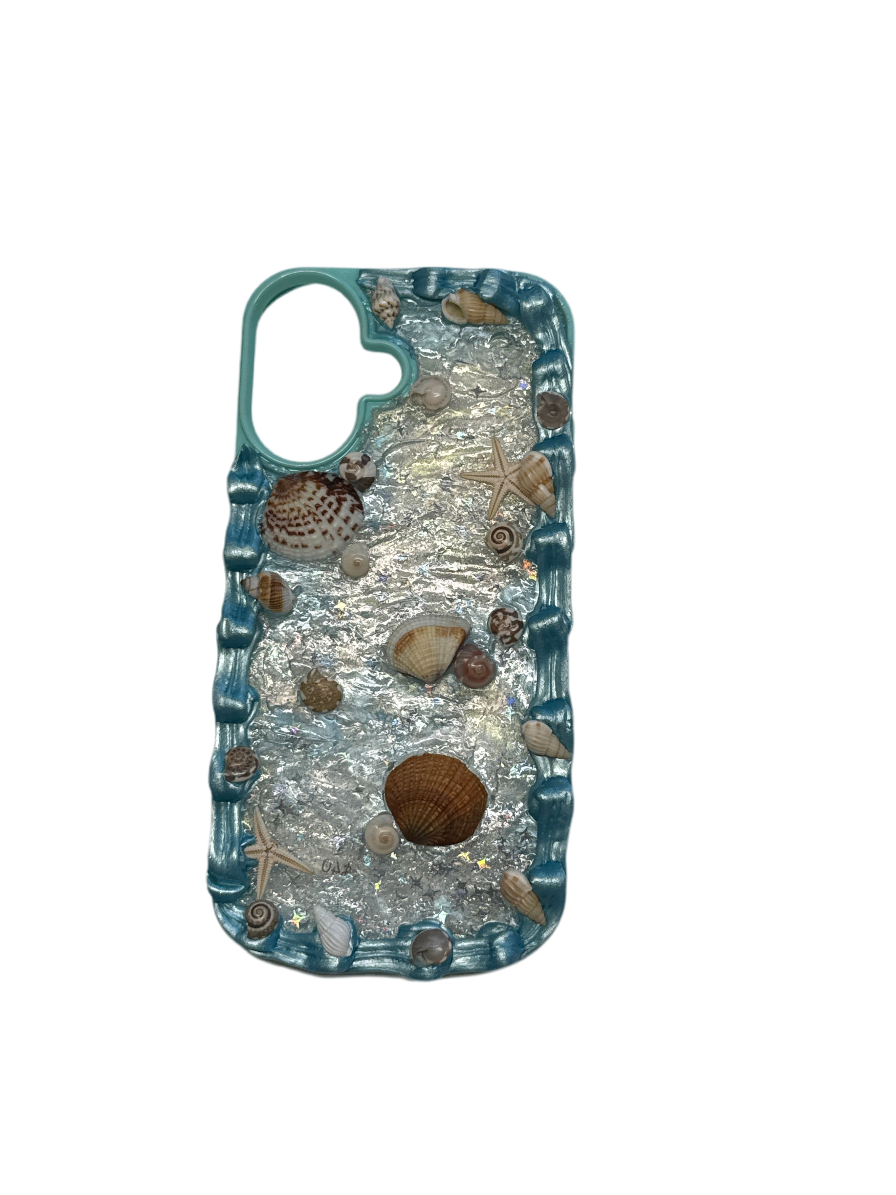 Ocean seashell blue jelly case