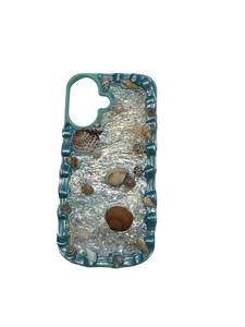Ocean seashell blue jelly case