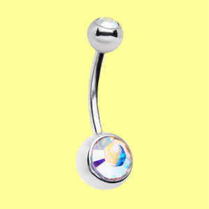 Double Gem Belly Ring