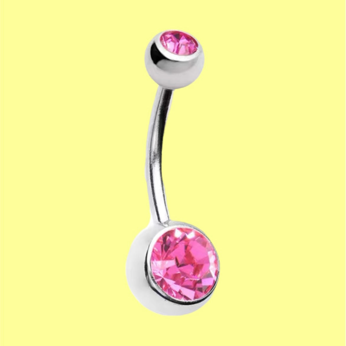 Double Gem Belly Ring