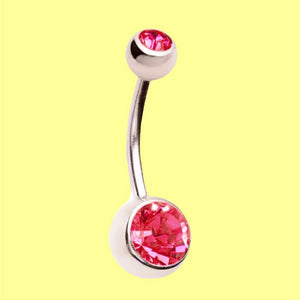 Double Gem Belly Ring