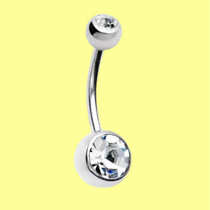 Double Gem Belly Ring