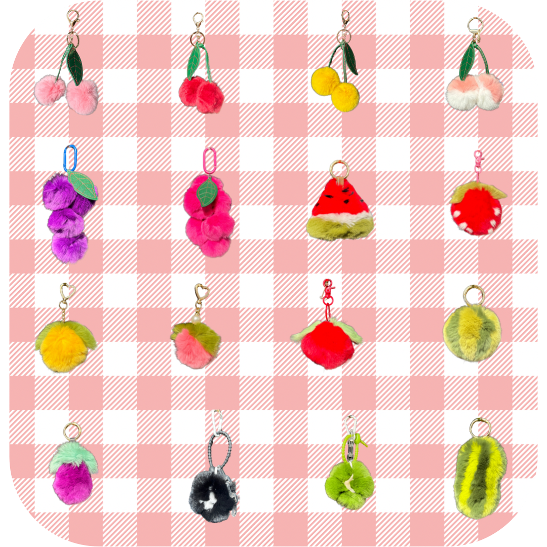 Fluffy Fruit Bag Charm