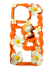 Orange Daisy Hello Kitty Case