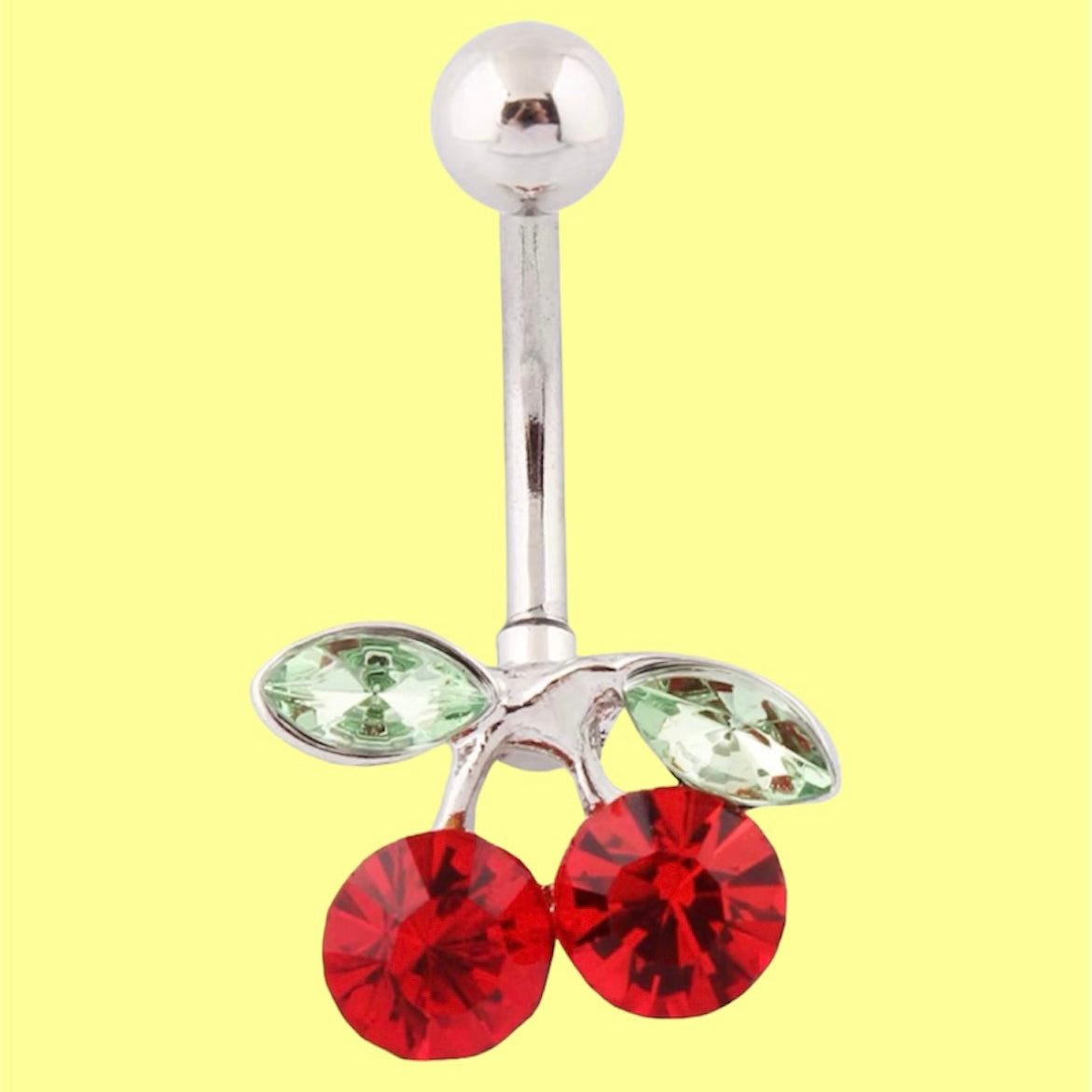 Cherry belly button ring