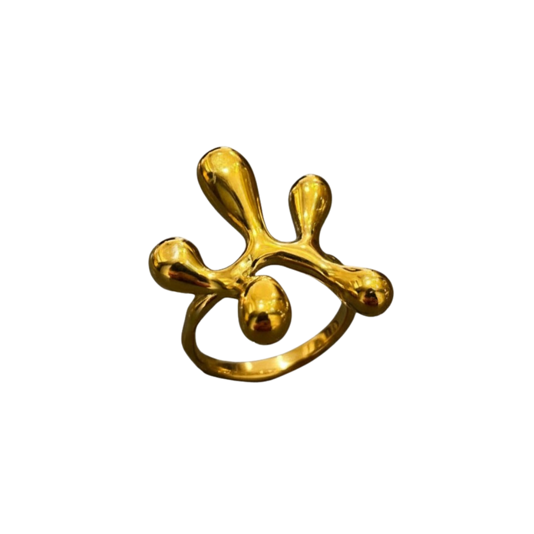 Liquid Metal Blob Ring